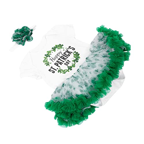 minkissy 1 Set Babyspielanzug Kleid Tutu Rock St Patricks Rock St Patricks Day Kostüm Mesh von minkissy