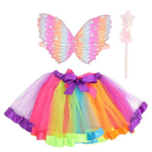 minkissy 1 Set Fee Zauberstabflügel Fee Verkleiden Feenflügel Engel Kostüm Für Party Fliegendes Mädchen Cosplay Kostüm Halloween Kostüm Engel Halloween Zauberstäbe Stoff Rosa von minkissy