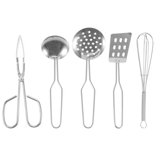 minkissy 1 Set Kinder-Kochset – Küchenspielzeug, Küchenutensilien, Kochspatel, Schöpfkelle, Schneebesen und Zange – Montessori-Rollenspielzubehör für Kleinkinder minkissy 1 Set Kinder-Kochset – Küchenspielzeug, Küchenutensilien, Kochspatel, Schöpfkelle, Schneebesen und Zange – Montessori-Rollenspielzubehör für Kleinkinder von minkissy