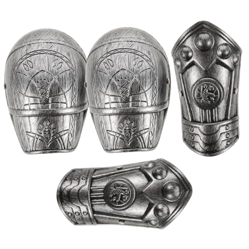 minkissy 1 Set Schulterschützer Arm Rollenspiel Armschienen Cosplay Schulterschutz Soldat Kostüm Kinderspielzeug Cosplay Requisite Cosplay Party Versorgung Kostüm Kunststoff Silber von minkissy