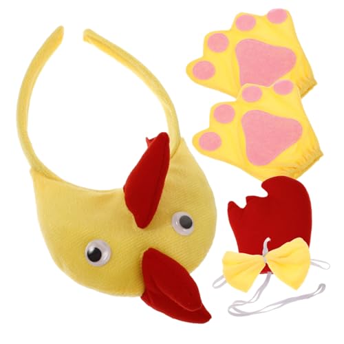 minkissy 1 Set Tierkopfbedeckung Hühnerkostüm Hühnerkostüm Für Erwachsene Zubehör Für Tierkostüme Hühnerkostüme Hühnerstirnband Hühnerkostüm Kükenstirnband Aus Stoff von minkissy