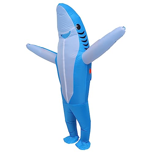minkissy 1 Stück Dinosaurier Aufblasbarer Anzug Aufblasbare Kostüme Für Erwachsene Halloween -kostüm Drachen Aufblasbares Halloween-kostüm Partyversorgung Party-outfit Reinigen Blue von minkissy