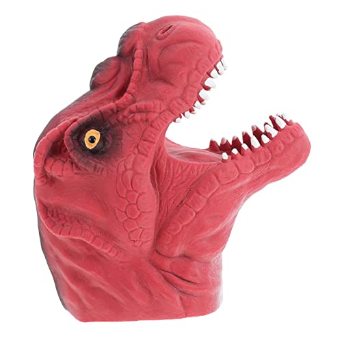 minkissy 1 Stück Fingerpuppen Dinosaurier Kopf Interaktive Handpuppen für Kreatives und Geschichtenerzählen Rot für Partys und von minkissy
