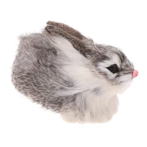 minkissy 1 Stück Mini Plüschkaninchen Modell Realistisches Tier zur Dekoration für Zuhause für Tier Mottopartys Leicht und Tragbar von minkissy