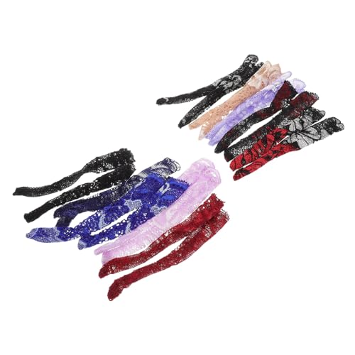 minkissy 10 Paare Lange Puppenstrümpfe mit Spitzenbesatz Weiche und Bequeme Puppensocken Ersatzstrümpfe für Amerikanische Puppen für Puppenkleidung Rollenspiele und Display von minkissy