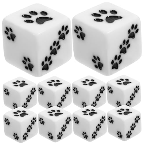 minkissy 10 Stück Cartoon Paw Pattern Würfel Harzspielwürfel für Tischspiele Lehrprojekte und Partys Leicht und Tragbar für Spaß und Unterhaltung minkissy 10 Stück Cartoon Paw Pattern Würfel Harzspielwürfel für Tischspiele Lehrprojekte und Partys Leicht und Tragbar für Spaß und Unterhaltung von minkissy
