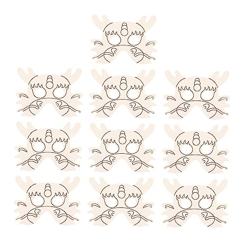 minkissy 10 Stück DIY Graffiti Drachenmaske Leere Papiermasken zum Ausmalen und Gestalten für Kreatives Bastelmaterial für Fantasievolles Spiel und Künstlerische für Partys und Kreative von minkissy