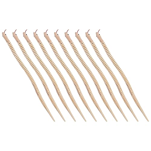 minkissy 10 Stück Holz Schlangen Unvollendete Tiermodelle für DIY Bastelprojekte Lange Spielzeuge aus Sicherem Holz für Garten Dekoration von minkissy
