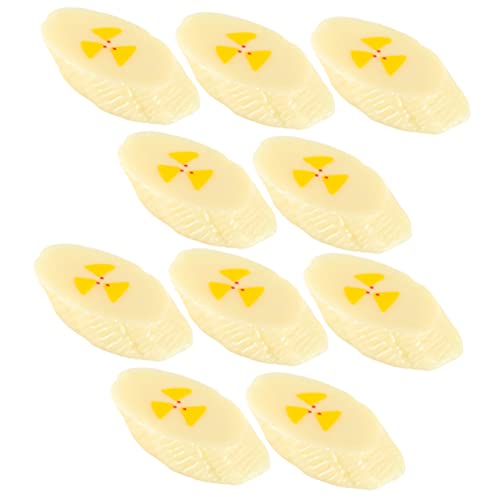 minkissy 10 Stück Künstliche Bananenscheiben Realistische Dekoration aus PVC für Fotografie Heim und Geschäftsdekoration Obstmodell und DIY Projekte von minkissy