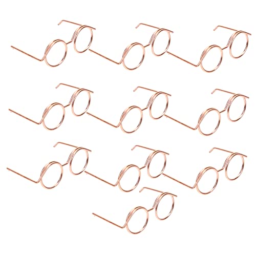 minkissy 10 Stück Mini Puppenbrillen Runde Brille für Puppen Zubehör für Kreative DIY Projekte Ergänzung für Puppen Outfits Geschenkidee für Mädchen von minkissy