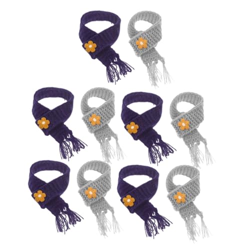 minkissy 10 Stück Mini Strickschal Teilig Verstellbare Kawaii Puppenzubehör für DIY Projekte für Kleine Objekte und Kreative Bastelideen von minkissy