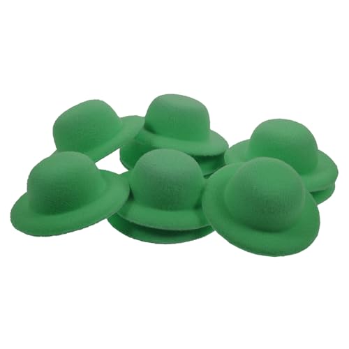 minkissy 10 Stück Miniatur Hüte aus Bastelmaterial Imitation von Kleinen Strohhüten für Puppenhaus Dekoration und DIY Projekte Grün von minkissy