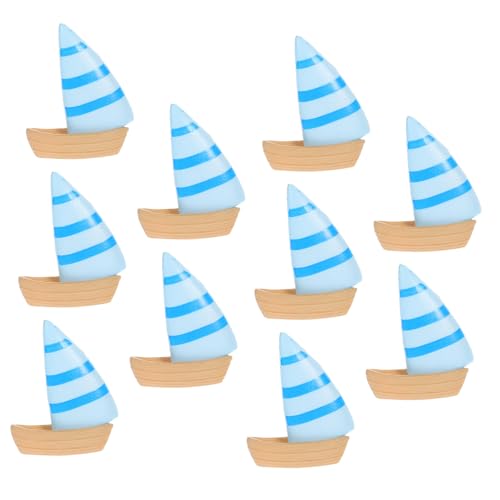 minkissy 10 Stück Miniatur Segelboot Deko Teiliges Mediterranes Boot Ornament für Mikrolandschaften und Garten Dekoration Vielseitige Figuren für Kreative Gestaltung von minkissy