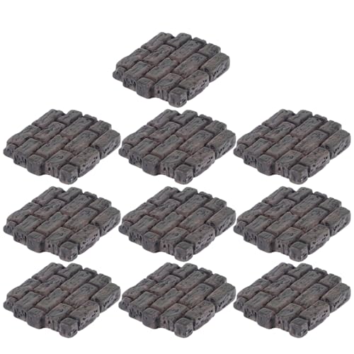 minkissy 10 Stück Realistische Kleine Ziegelsteine für Puppenhäuser Bastelprojekte Architekturmodelle und Garten Dekorationen für Kreative DIY Projekte von minkissy