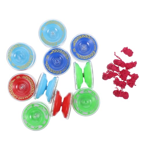 minkissy Yo Yo Spielzeug 10 Stück für Kinder Lernspielzeug für Anfänger Lustige Bälle aus Legierung Pädagogisches Spielzeug zur Hand Augen Koordination für Jungen und Mädchen von minkissy