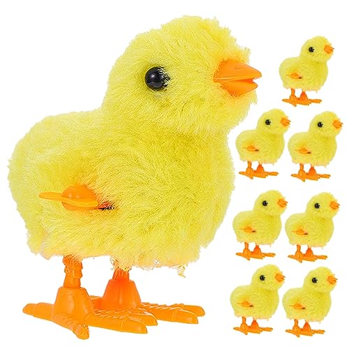 minkissy 10 Stück Aufzieh Küken Spielzeug für Kinder Lustiges Plüschspielzeug in Kükenform Ostergeschenk Kompakt und Kinderfreundlich von minkissy