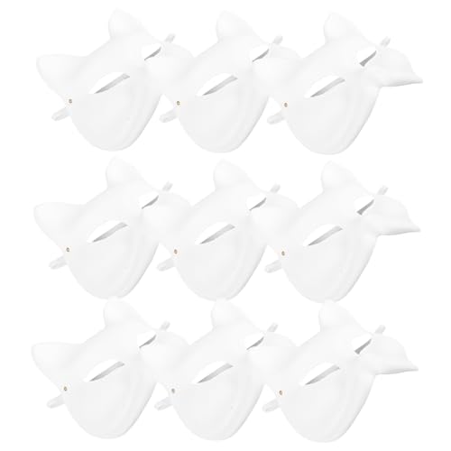 minkissy 10 Stück Teiliges DIY Fuchs Papiermaske zum Bemalen Handbemalbar für Halloween Karneval Maskenball Fasching Geeignet für Erwachsene Leichte Trageweise minkissy 10 Stück Teiliges DIY Fuchs Papiermaske zum Bemalen Handbemalbar für Halloween Karneval Maskenball Fasching Geeignet für Erwachsene Leichte Trageweise von minkissy