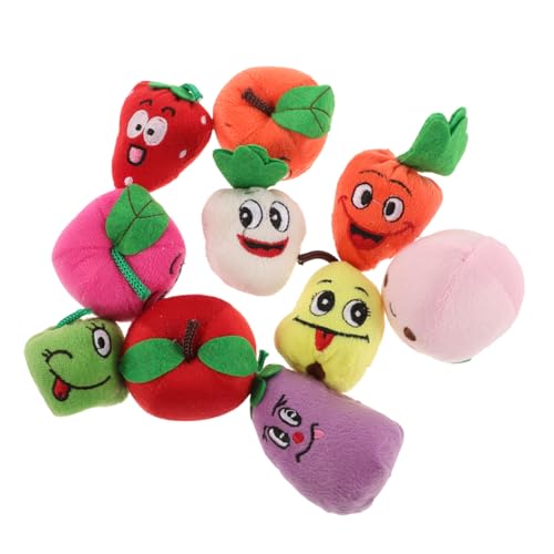 minkissy 10 Stück Teiliges Fingerpuppen aus Cartoon Obst Interaktive Puppen für Fördert Kreatives Geschichtenerzählen und Frühkindliche Entwicklung von minkissy