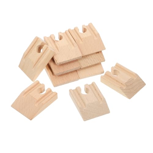 minkissy 10 Stück Teiliges Holzschienen Geformt Robust und Verschleißfest Einfach zu Montierende Holzeisenbahn Gleise für Spielzeugeisenbahnen Geeignet für Familie Party und Outdoor Spiel von minkissy