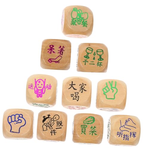 minkissy 10 Stück Teiliges Kleine Bunte Holzwürfel für Partyspiele Ktv Familienfeiern Kindgerechtes Robustes Würfelspielzeug aus Hochwertigem Holz minkissy 10 Stück Teiliges Kleine Bunte Holzwürfel für Partyspiele Ktv Familienfeiern Kindgerechtes Robustes Würfelspielzeug aus Hochwertigem Holz von minkissy
