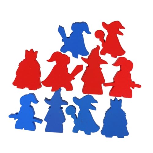 minkissy 10 Stück Teiliges Kleine Holz Schachfiguren Gemischte Praktische Schachbrett Zubehör Leichte Spielfiguren für Brettspiel für Freizeit und Unterhaltung von minkissy