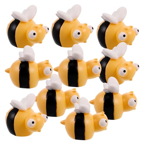minkissy 10stücke Mini Bienenfiguren Aus Kunstharz Kleine Bienen Für Feengärten Terrarien Und Bastelprojekte Winzige Bienen-Ornamente Für Moos-landschaftsdekoration von minkissy