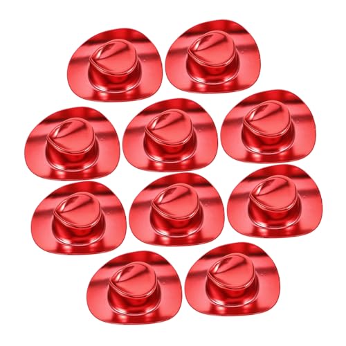 minkissy 10 Stück Teiliges Mini Cowboy Hüte aus Langlebig Wiederverwendbar Stilvolle Miniatur Western Hüte für Puppen Deko DIY Bastelprojekte Geeignet für Party Fotoshooting Cosplay von minkissy