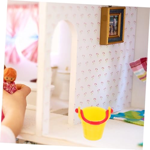 minkissy 10 Stück Teiliges Mini Eimer Bunte Puppenhaus Deko Kleine Wasserbehälter für DIY Mikro Landschaft Zubehör Langlebig und Dekorativ von minkissy