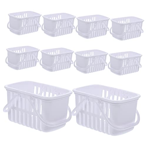 minkissy 10 Stück Teiliges Mini Einkaufskorb Weiß mit Griffen Robuster Vielseitig als Aufbewahrungsspielzeug für Jungen und Mädchen für Schreibtisch Puppenhaus Desktop Dekoration minkissy 10 Stück Teiliges Mini Einkaufskorb Weiß mit Griffen Robuster Vielseitig als Aufbewahrungsspielzeug für Jungen und Mädchen für Schreibtisch Puppenhaus Desktop Dekoration von minkissy