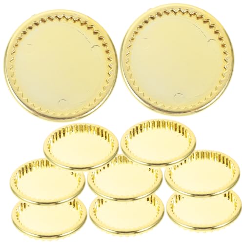minkissy 10 Stück Teiliges Mini Geschirrset Goldene Miniatur Teller Puppenhaus Dekoration Leichte Miniatur Tableware für DIY Puppenhaus Küchen Szene Zubehör minkissy 10 Stück Teiliges Mini Geschirrset Goldene Miniatur Teller Puppenhaus Dekoration Leichte Miniatur Tableware für DIY Puppenhaus Küchen Szene Zubehör von minkissy