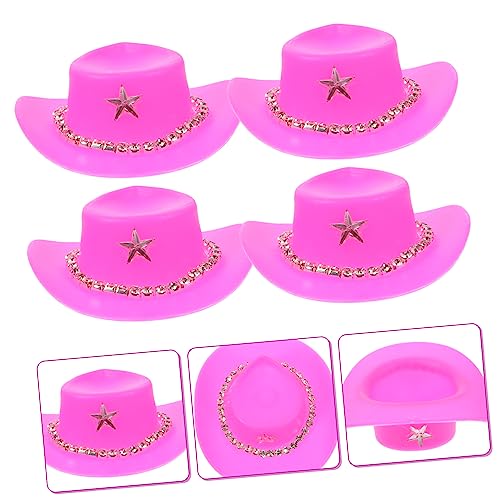 minkissy 10 Stück Teiliges Mini Western Cowboy Hüte für Puppen DIY Kleine Hüte zum Basteln Wiederverwendbar Robust als Party und Fotodeko für Puppenhaus Zubehör von minkissy