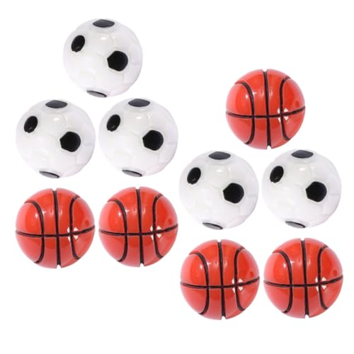minkissy 10 Stück Teiliges Mini aus Robustem Harz Bestehend aus Fußball und Basketball Dekoratives Miniatur Accessoire für Bonsai Landschaften Puppenhäuser und Outdoor Layout für Kleine von minkissy