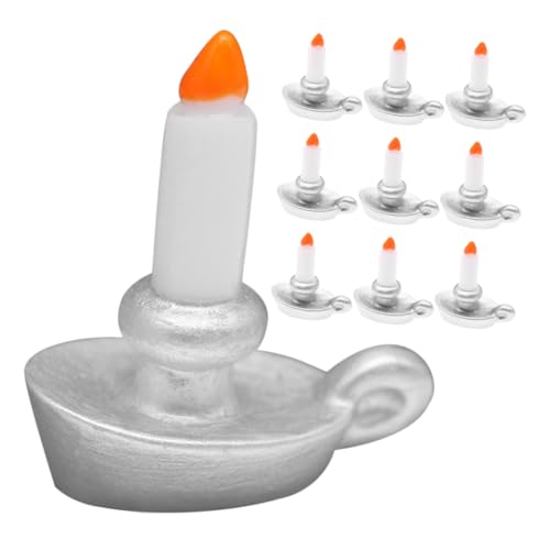 minkissy 10 Stück Teiliges Miniatur Kerzenständer Kleine Kerzenhalter für Puppenhaus Deko Miniatur Kandelaber Vielseitig Einsetzbar für DIY Puppenmöbel für und Wohnzimmerszenen von minkissy