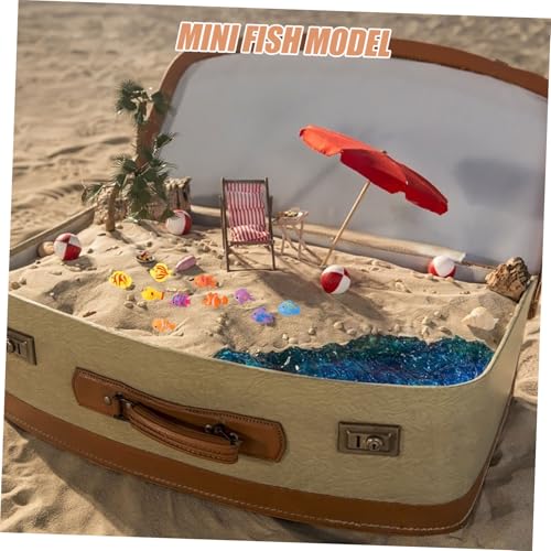 minkissy 10 Stück Teiliges Miniatur Meerestiere Kunststoff Figuren Bunte Mini Fische Aquariumdekoration für von minkissy