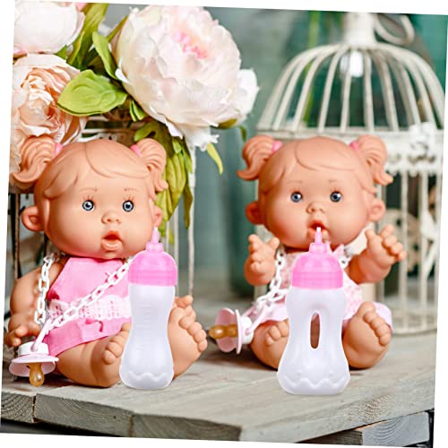 minkissy 10 Stück Teiliges Miniatur Puppen Milchflaschen aus Langlebigem Material Realistische Fütterungsflaschen für Puppen Geeignet als Spielzeugzubehör und Dekoration für Kinderzimmer von minkissy