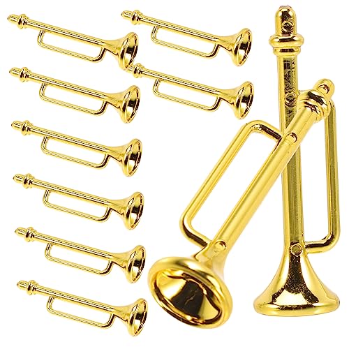 minkissy 10 Stück Teiliges Miniatur Trompeten Kleines Musikinstrument Modell Realistische Puppenhaus Deko DIY Zubehör für Mikro Landschaften Foto Requisit Pädagogisches minkissy 10 Stück Teiliges Miniatur Trompeten Kleines Musikinstrument Modell Realistische Puppenhaus Deko DIY Zubehör für Mikro Landschaften Foto Requisit Pädagogisches von minkissy