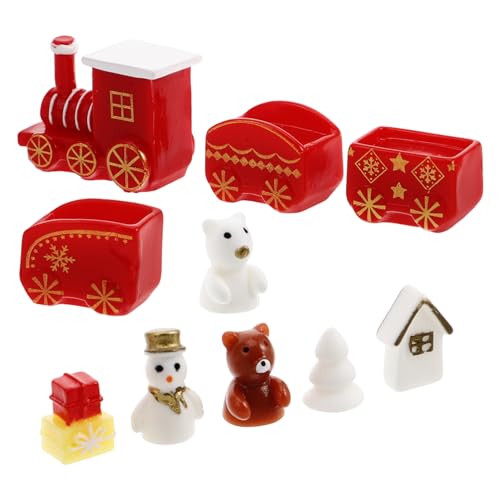 minkissy 10 Stück Teiliges Miniatur Zugset aus Harz für DIY Weihnachtsdekoration Kompakt und Wiederverwendbar Kreative Tisch und Raumgestaltung für Festliche Atmosphäre minkissy 10 Stück Teiliges Miniatur Zugset aus Harz für DIY Weihnachtsdekoration Kompakt und Wiederverwendbar Kreative Tisch und Raumgestaltung für Festliche Atmosphäre von minkissy