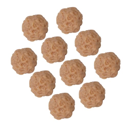minkissy 10 Stück Teiliges PVC Fleischbällchen Modell Realistische Mini Rindfleisch Nachbildung Leicht zu Reinigen Detailgetreues Kunstfleisch für Küchenparty und Fotografie Requisiten von minkissy