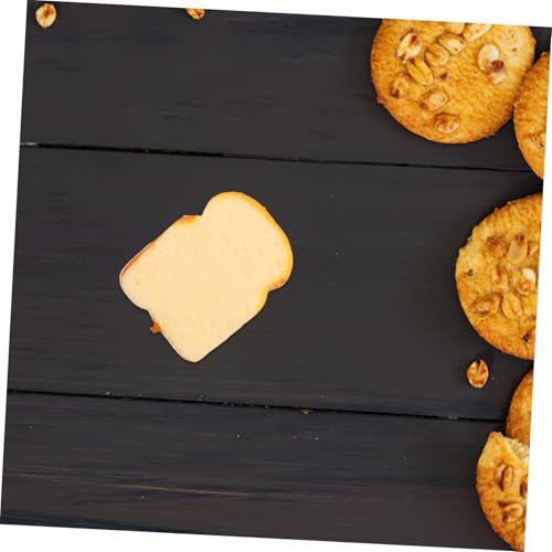 minkissy 10 Stück Teiliges Realistische Künstliche Toastbrot scheiben aus Resin Detailgetreue Simulation für Dekoration Küchen Schreibtisch Display Vielseitig als Lebensmittelspielzeug und von minkissy