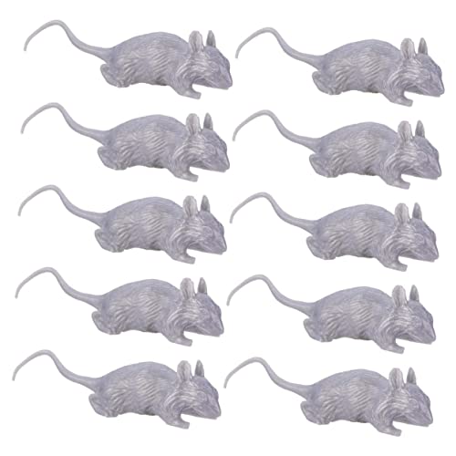 minkissy 10 Stück Teiliges Realistische Kunststoff Mäuse Halloween Simulation Wiederverwendbar Leichtes Material für Gruselige Dekorationen und Streiche bei Halloween Partys und von minkissy
