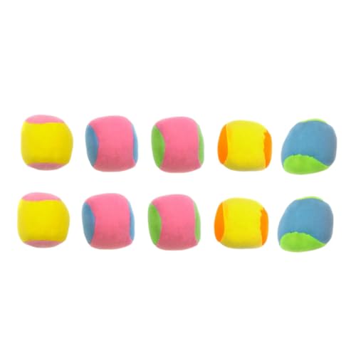 minkissy 10 Stück Teiliges Sticky Ball Wurfspiel Bunte Klettbälle aus Sicherem Material Fördert Hand Augen Koordination Interaktives Outdoor für Langlebig und Sicher Zufällige Farbe von minkissy