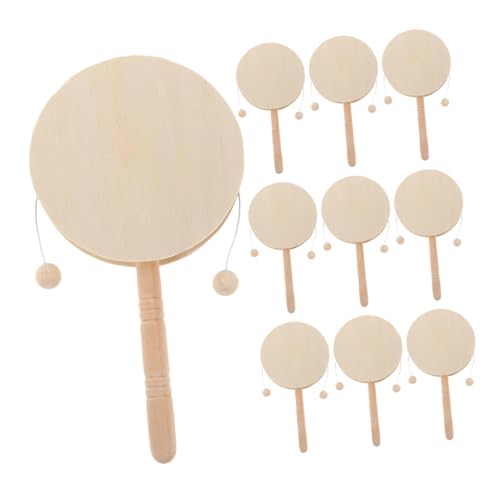 minkissy 10 Stück Unfertige Holz Rasseltrommeln Rund DIY Kreative Rassel Trommel für Kunstprojekte Vorschule Motorik Holz Percussion Instrument minkissy 10 Stück Unfertige Holz Rasseltrommeln Rund DIY Kreative Rassel Trommel für Kunstprojekte Vorschule Motorik Holz Percussion Instrument von minkissy