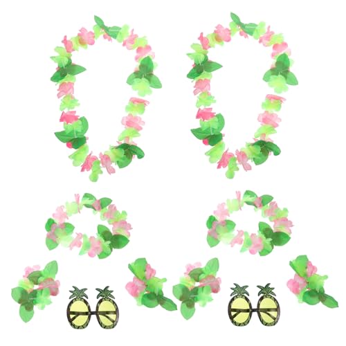minkissy 10 Teiliges Urlaubsoutfit Ananasgläser Luau Partydekorationen Hawaii Blattkrone Tropische Dekorationen Hawaii Blumenkronen Für Frauen Hawaii Blumenkette Stoff minkissy 10 Teiliges Urlaubsoutfit Ananasgläser Luau Partydekorationen Hawaii Blattkrone Tropische Dekorationen Hawaii Blumenkronen Für Frauen Hawaii Blumenkette Stoff von minkissy
