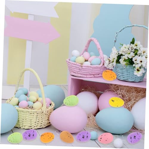 minkissy 100 Stück Bunte Ostereier DIY Schaumstoff Deko Ostereier für Osterparty Basteln Kinderzimmer Schlafzimmer Partydeko von minkissy