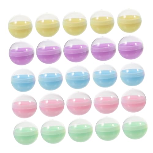 minkissy 100 Stück Halbdurchsichtige Macaron Farbkapseln für Automaten Nachfüllbare Kunststoffkugeln für Süßigkeiten DIY Bastelbehälter Geeignet für Verkaufsautomaten und Kaugummiautomaten von minkissy