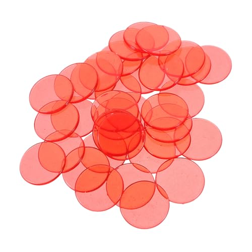 minkissy 100 Stück Halbtransparente Bingo Zählchips Farbiges Lernspielzeug für Mathematik Zählen und Gruppieren bei Partys und Bildungsaktivitäten von minkissy