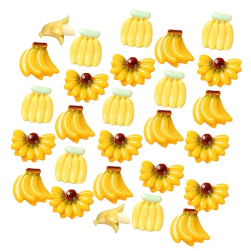 minkissy 100 Stück Künstliche Bananen Dekoration Lebensechte Miniatur Banane für Fotografie Party und Unterrichtsprojekte Realistische Imitation Obst Requisiten von minkissy
