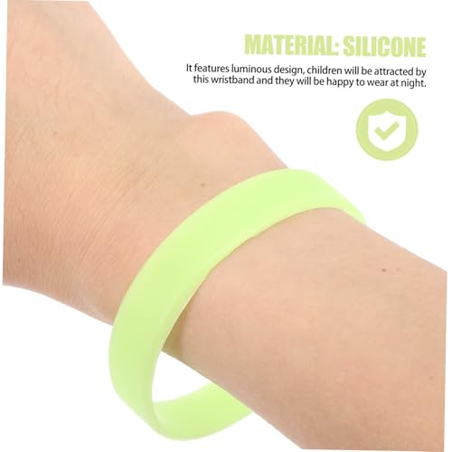 minkissy 100 Stück Leuchtende Silikonarmbänder Nachtsicht Armbänder Für Flexibel Komfortabel Partygeschenke Outdoor Sport Zubehör von minkissy