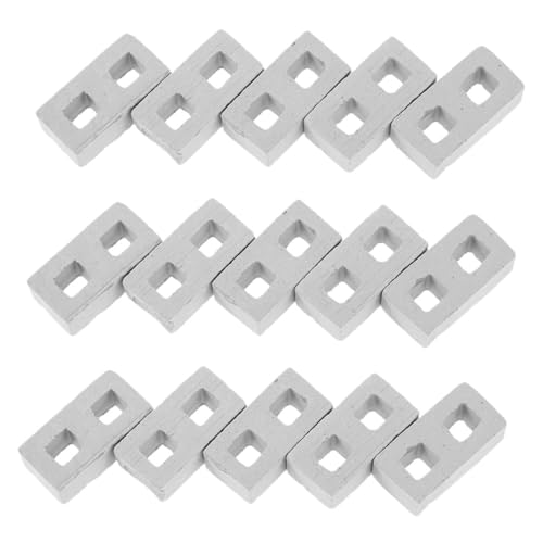 minkissy 100 Stück Maßstab Realistische Fake Bricks für Puppenhaus DIY Miniatur Bauzubehör Modellbau Materialien Miniatur-Baumaterial von minkissy