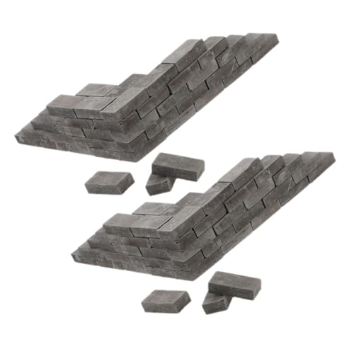 minkissy 100 Stück Maßstab Ziegelsteine für Gartenornamente und Modellbau von minkissy